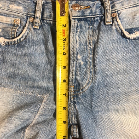 Zara Woman Premium Denim Collection Distressed Button Fly Crop SZ 2 - Picture 3 of 6